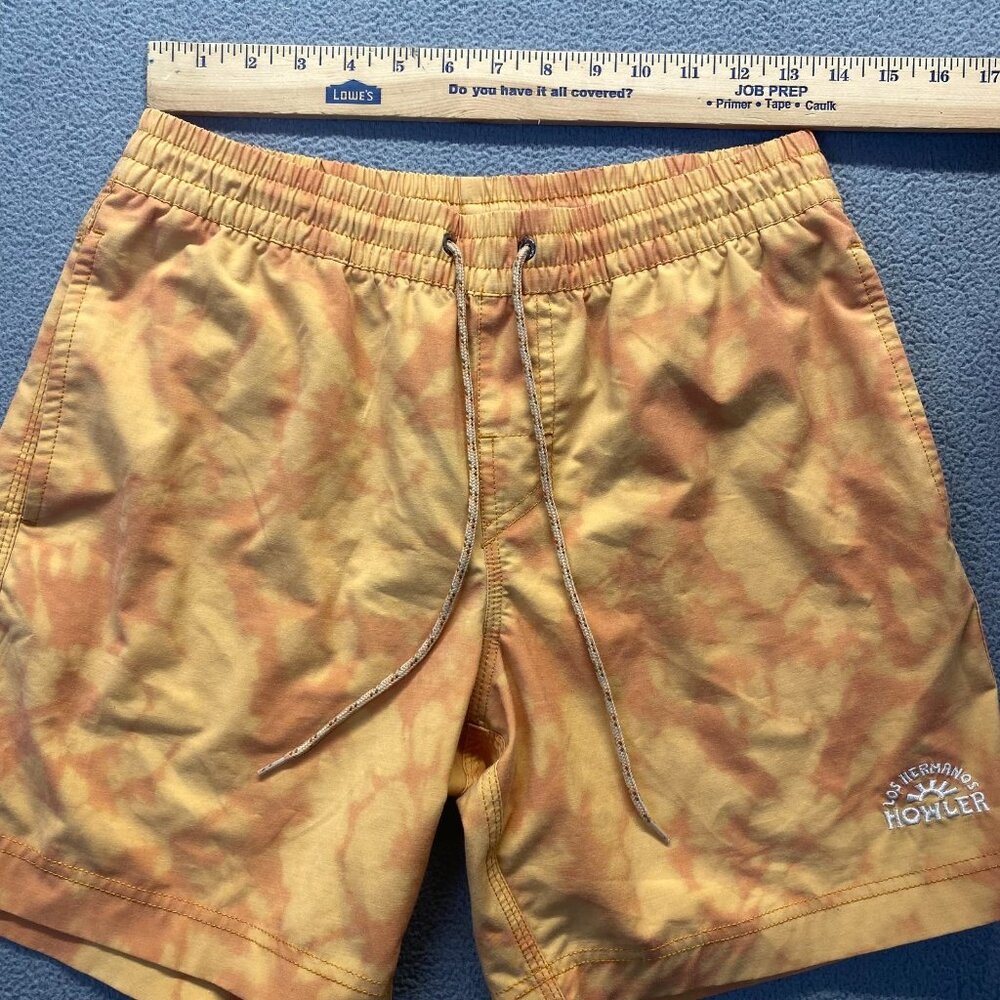 Howler Los Hermanos Polyester Blend Athletic Shorts (Men's 30) Yellow - Picture 5 of 8
